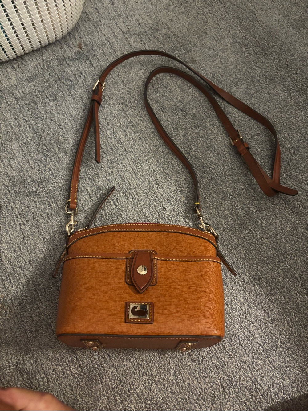 Dooney & Bourke Cognac Saffiano Crossbody Bag